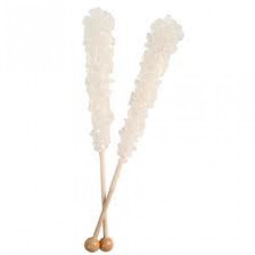 Light Blue & White Rock Candy Crystal Sticks - Cotton Candy and Original  Sugar Flavors