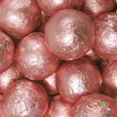 Milk Chocolate Balls Light Pink Foiled-1lb
