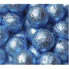 Milk Chocolate Balls Pastel Blue Foiled-1lb