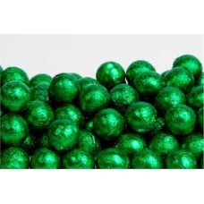 Milk Chocolate Balls Green Foiled-1lb