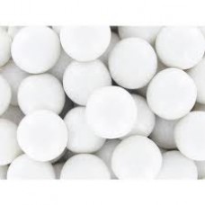 Gumballs White 25mm or 1 inch ( 60 counts )-1lb