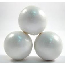 Gumballs Shimmer White 25mm or 1 inch ( 57 counts )-1lb